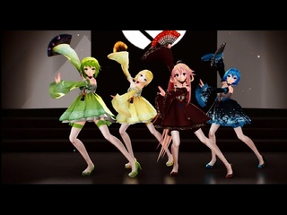 MMD 60fpsChina Cyber @ I Love YouMiku, IA, GUMI, Rin