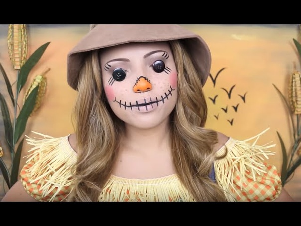 Creepy Scarecrow Makeup ( Halloween