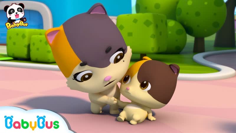 Baby Kitten Falls down, Play Safe Song, Nursery Rhymes, Kids Safety Tips, Baby Songs, Baby