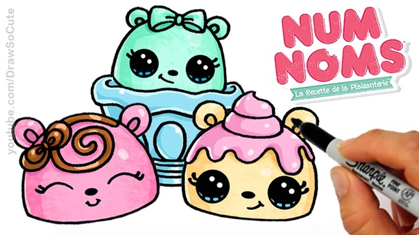 How to Draw Num Noms step by step Cute and
