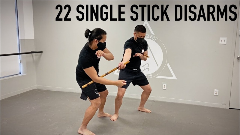 22 Single Stick Kali Disarms, Filipino Martial