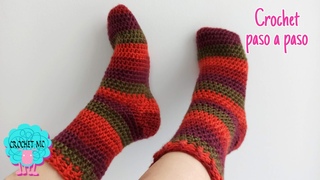 Calcetines a crochet - con solo 1 ovillo de lana - paso a paso en todas las tallas