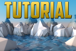 Low Poly Ice and Mountain Scene Tutorial | Cinema 4D