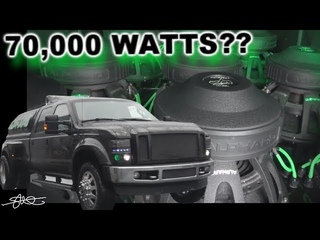 70,000 Watts the Alphard Ford F-350 Dually (12) 15 Subwoofers 25 Speakers in each door!