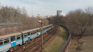Метропоезд 81-740.1/741.1 Русич на открытом участке АПЛ!
