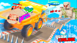 GTA 5 - ЭТО САМЫЙ ЛЕДЯНОЙ И ШИПАСТЫЙ СПУСК БЕЗ ТОРМОЗОВ В ГОЛЕМА ! - ЛИЦОМ К ЛИЦУ В ГТА 5 ОНЛАЙН