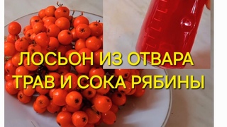 Сок ягод рябины плюс отвар из трав и получается витаминный лосьон-тоник.