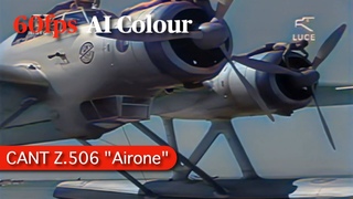 CANT  “Airone“ - Regia Aeronautica - italian air force in ww2 [AI, 60fps, Colourized]
