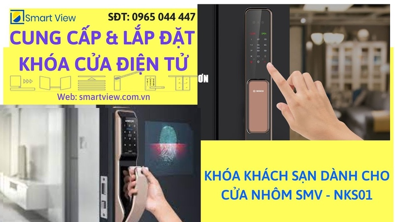 Khóa thẻ từ cho khách sạn SMV NKS001 dành cho cửa nhôm SMART VIEW