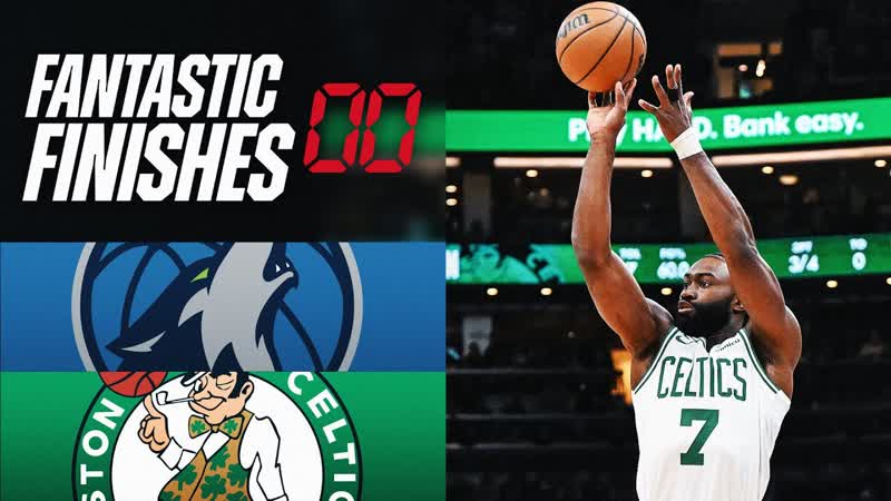 Final 3:58 EXCITING ENDING Timberwolves at Celtics , November 24,