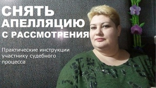 СУД.“ Снять апелляцию с рассмотрения“. Практические советы участнику судебного процесса