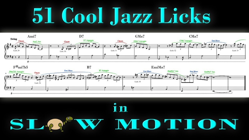51 cool JAZZ LICKS in slow