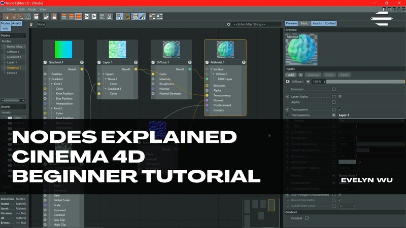 How to Use Node Based Material ( Alpha, Normal, Displacement, etc. ) w, o Octane, Cinema 4 D