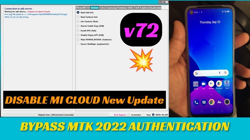 MTK Auth Bypass Tool , xiaomi mi cloud, frp all samsung adb