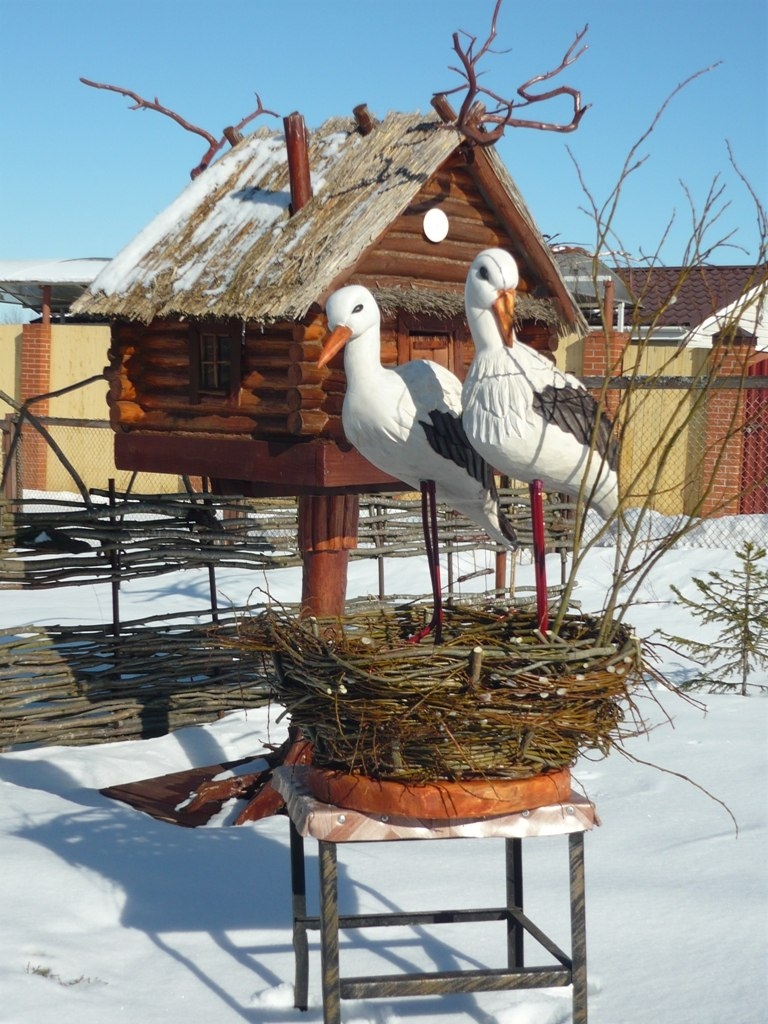 Гнездо аиста своими руками для дачи