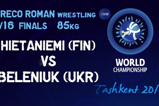 WC-2014. 1/16 Finals - Greco Roman Wrestling 85 kg - HIETANIEMI (FIN) vs BELENIUK (UKR) - Tashkent 2014