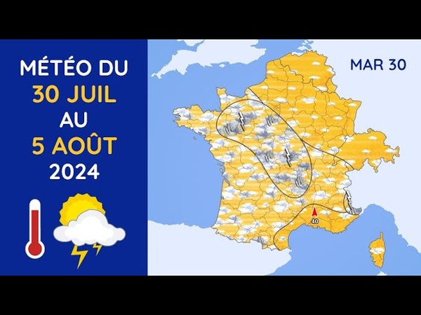 Météo du Mardi 30 Juillet au Lundi 5 Août