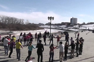 International Rueda Flashmob Tyumen, Tyumen Oblast, Russia Аpril 2, 2016.