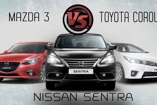 Nissan Sentra Vs Toyota Corolla Vs Mazda 3. Сравнительный тест