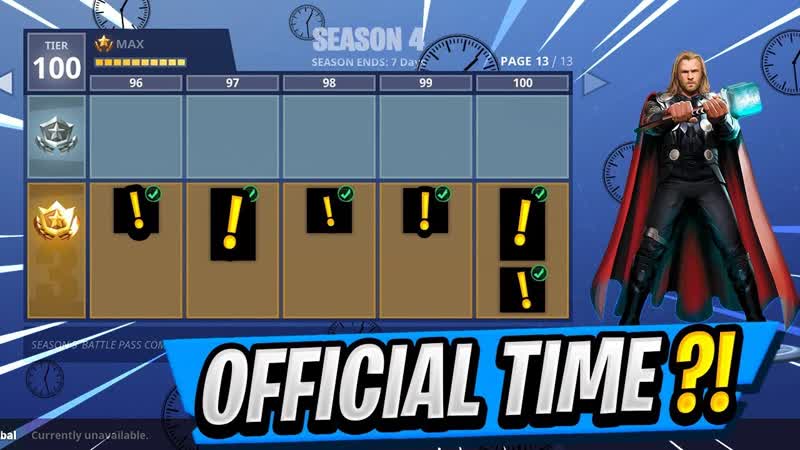NEW Battle Pass Release Time , Season 4 SKINS Discovered ( Fortnite Update