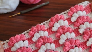 Very Easy Very Stylish 3d Baby Blanket Crochet Knitting - Çok Kolay Şık Tığ İşi Battaniye Lif